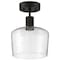 Access Lighting Port Nine Chardonnay, Chardonnay LED SemiFlush, Matte Black Finish, Seeded Glass 63147LEDD-MBL/SDG - alternate 4